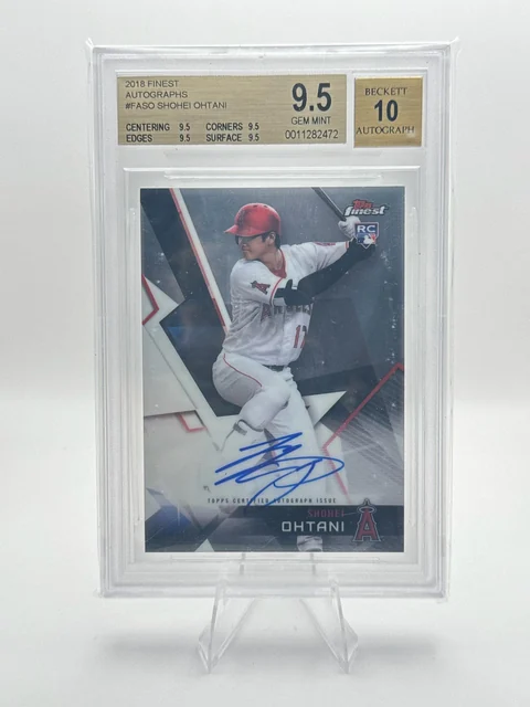 2018 Topps Finest Shohei Ohtani rookie autograph, BGS 9.5 / Auto 10