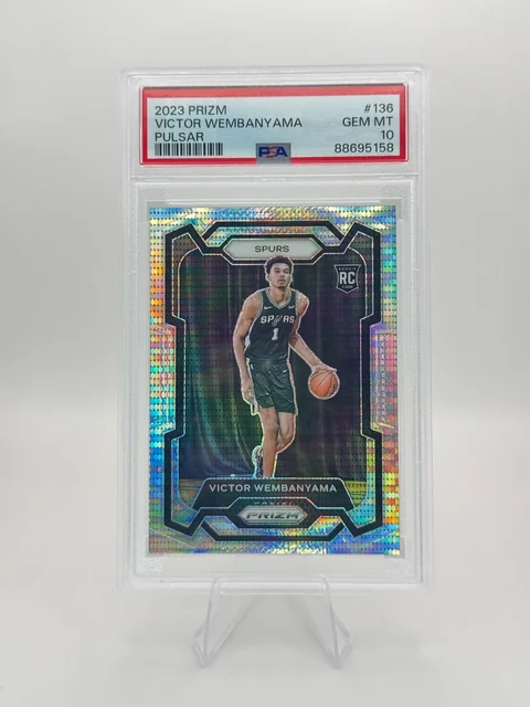 2023-24 Panini Prizm Pulsar Victor Wembanyama rookie, PSA 10